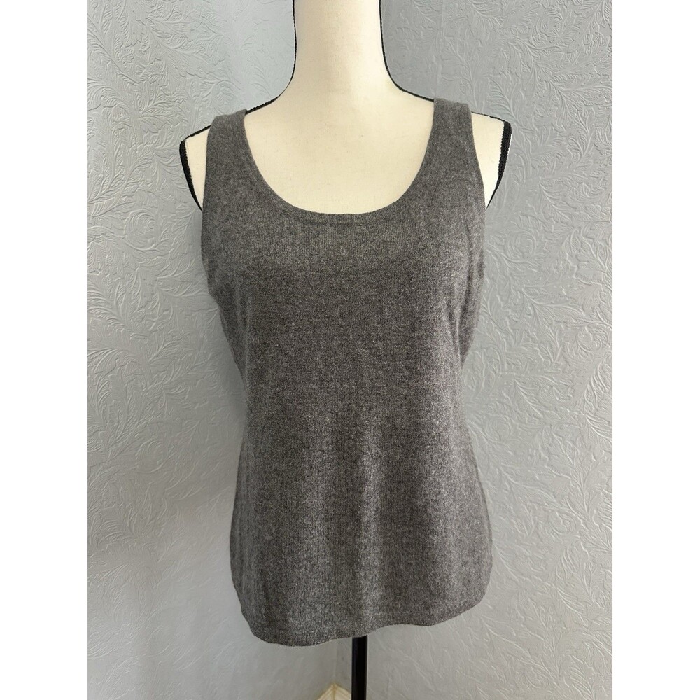 Garnet Hill Size Large 100% Cashmere Sweater Tank D13